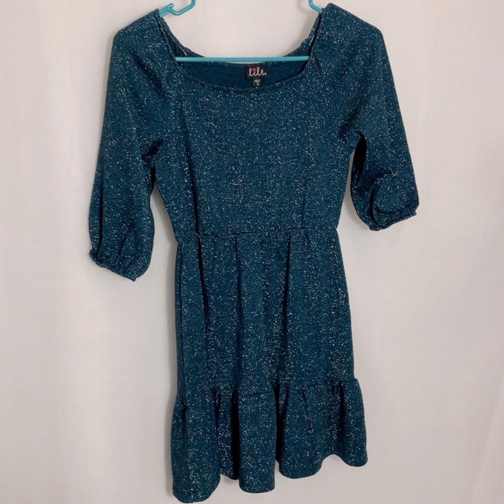 Lilt little girls size 14 green sparkly dress